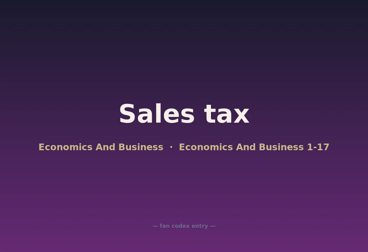Sales tax